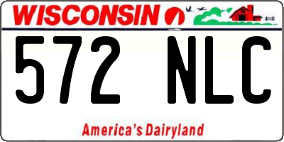 WI license plate 572NLC