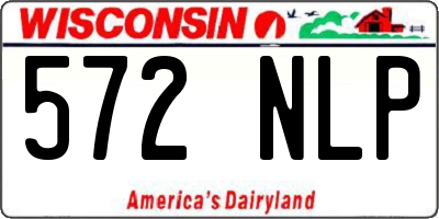 WI license plate 572NLP