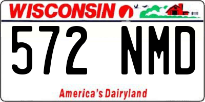 WI license plate 572NMD