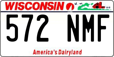 WI license plate 572NMF
