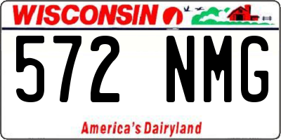 WI license plate 572NMG