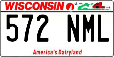 WI license plate 572NML