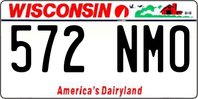 WI license plate 572NMO