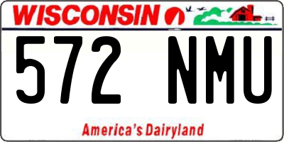 WI license plate 572NMU