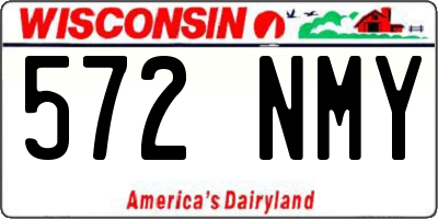 WI license plate 572NMY