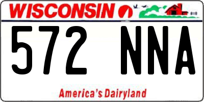 WI license plate 572NNA