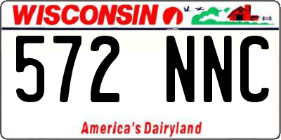 WI license plate 572NNC