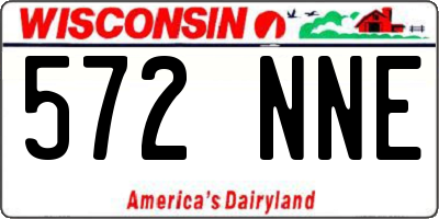 WI license plate 572NNE