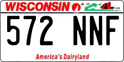 WI license plate 572NNF