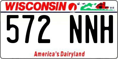 WI license plate 572NNH