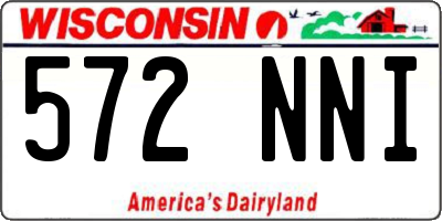 WI license plate 572NNI
