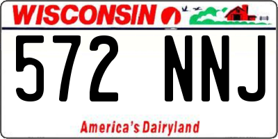WI license plate 572NNJ