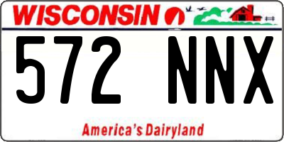 WI license plate 572NNX