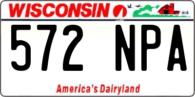 WI license plate 572NPA