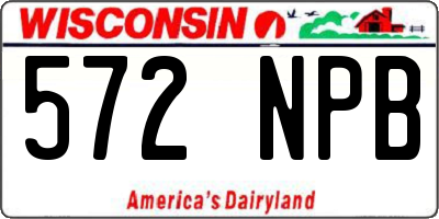 WI license plate 572NPB