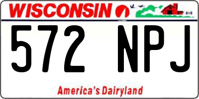 WI license plate 572NPJ