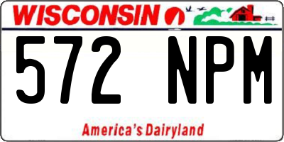 WI license plate 572NPM