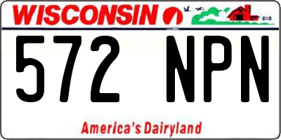 WI license plate 572NPN
