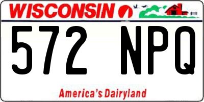 WI license plate 572NPQ