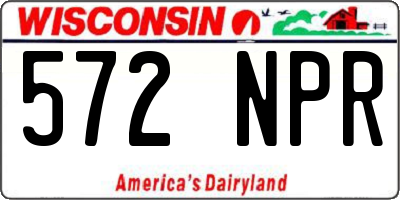 WI license plate 572NPR