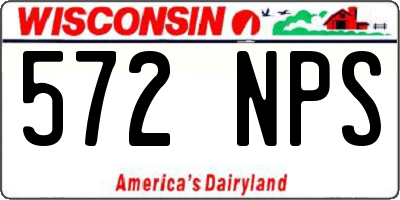 WI license plate 572NPS