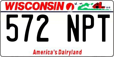 WI license plate 572NPT