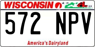 WI license plate 572NPV