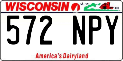 WI license plate 572NPY