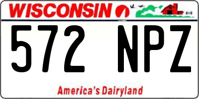 WI license plate 572NPZ