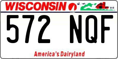 WI license plate 572NQF