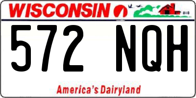 WI license plate 572NQH