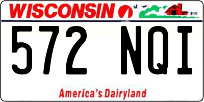 WI license plate 572NQI
