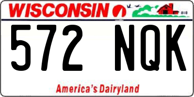 WI license plate 572NQK