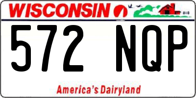 WI license plate 572NQP