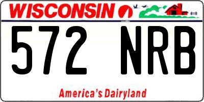 WI license plate 572NRB