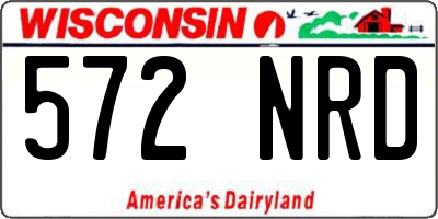 WI license plate 572NRD