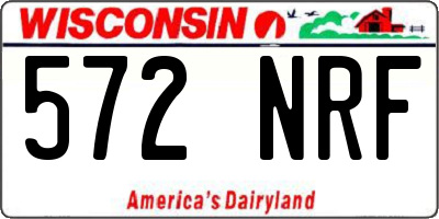 WI license plate 572NRF