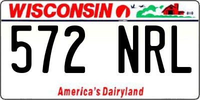 WI license plate 572NRL