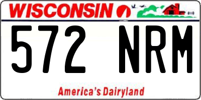 WI license plate 572NRM