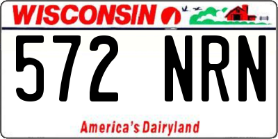 WI license plate 572NRN