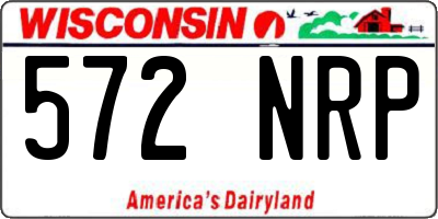 WI license plate 572NRP