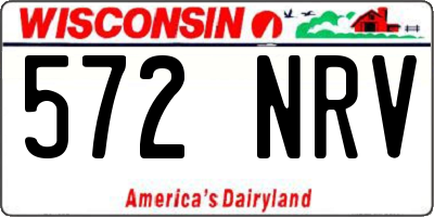 WI license plate 572NRV