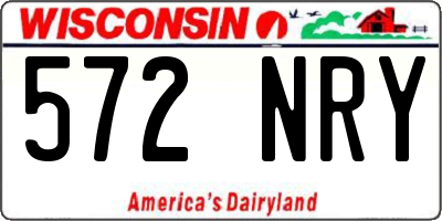 WI license plate 572NRY
