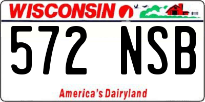 WI license plate 572NSB
