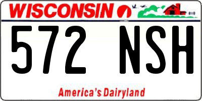 WI license plate 572NSH