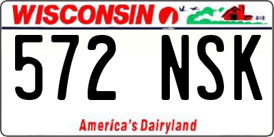 WI license plate 572NSK