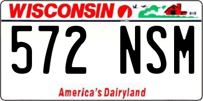 WI license plate 572NSM