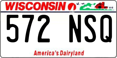 WI license plate 572NSQ