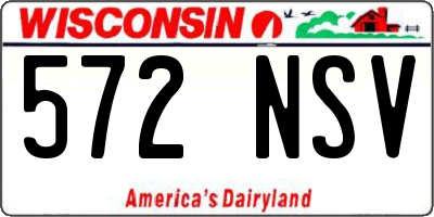 WI license plate 572NSV