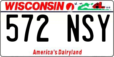 WI license plate 572NSY